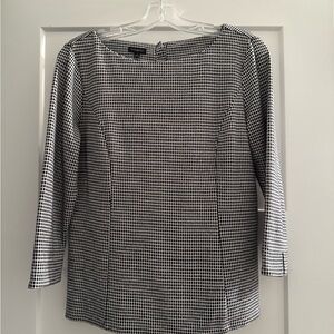 Talbots Monochrome Patterned Blouse